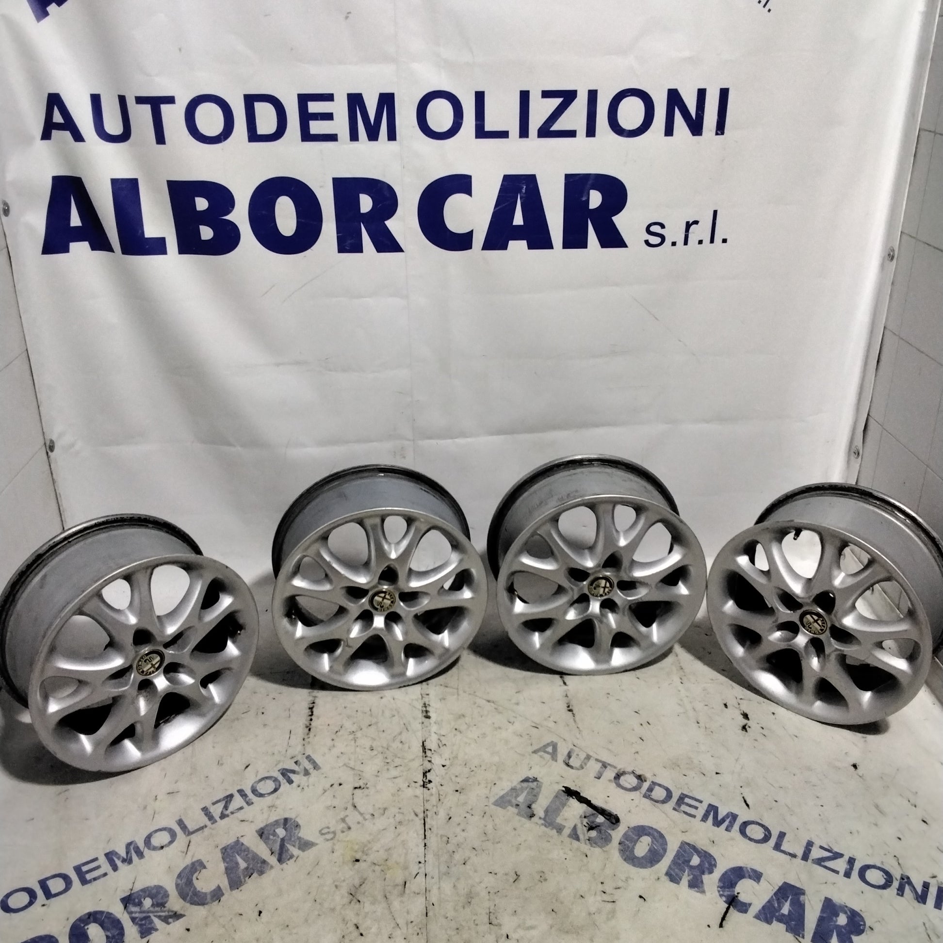 4 cerchi in lega 5 fori ALFA ROMEO 15 pollici