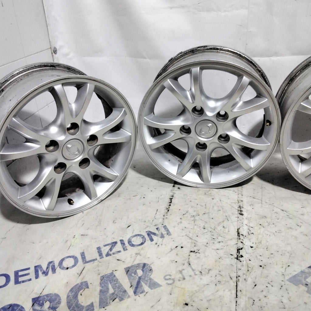 4 cerchi in lega 5 fori SSANGYONG rodius 16 pollici