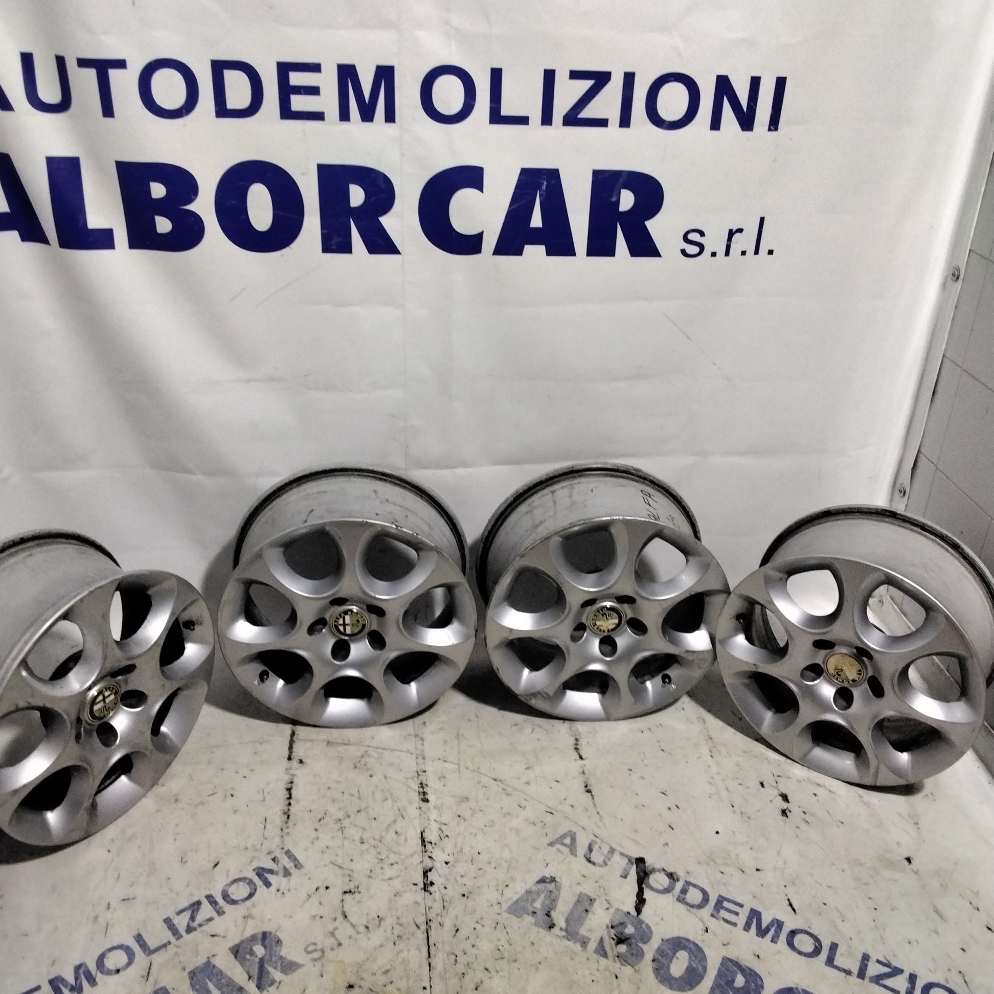 4 cerchi in lega 5 fori ALFA ROMEO 16 pollici