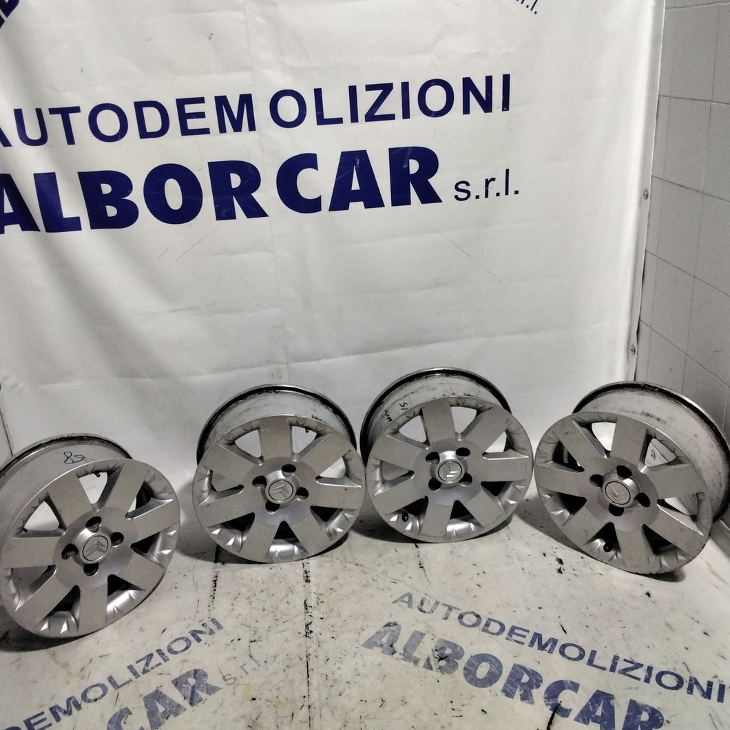 4 cerchi in lega 4 fori CITROEN 15 polllici