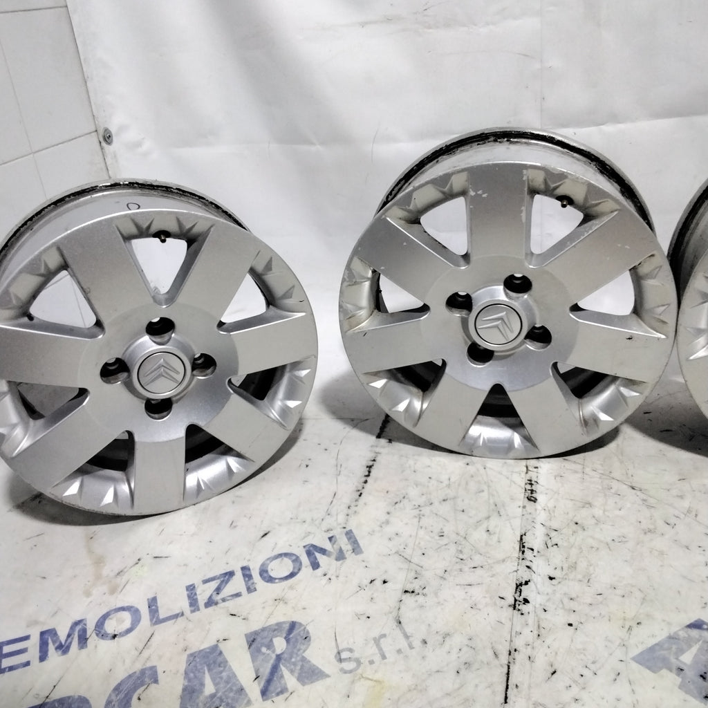 4 cerchi in lega 4 fori CITROEN 15 polllici
