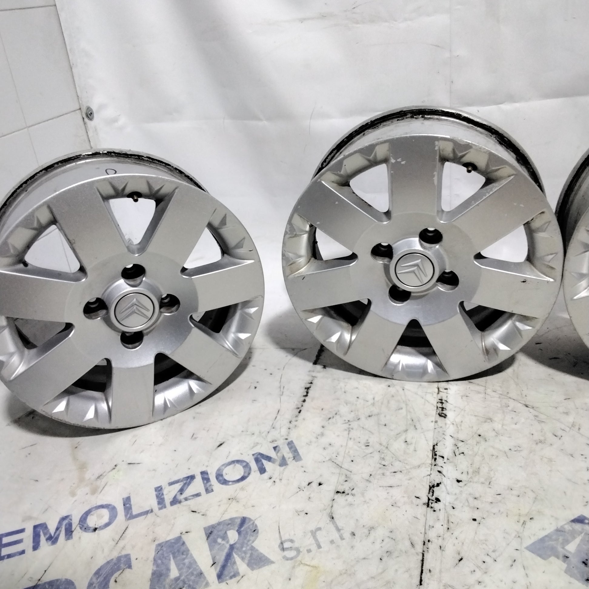4 cerchi in lega 4 fori CITROEN 15 polllici