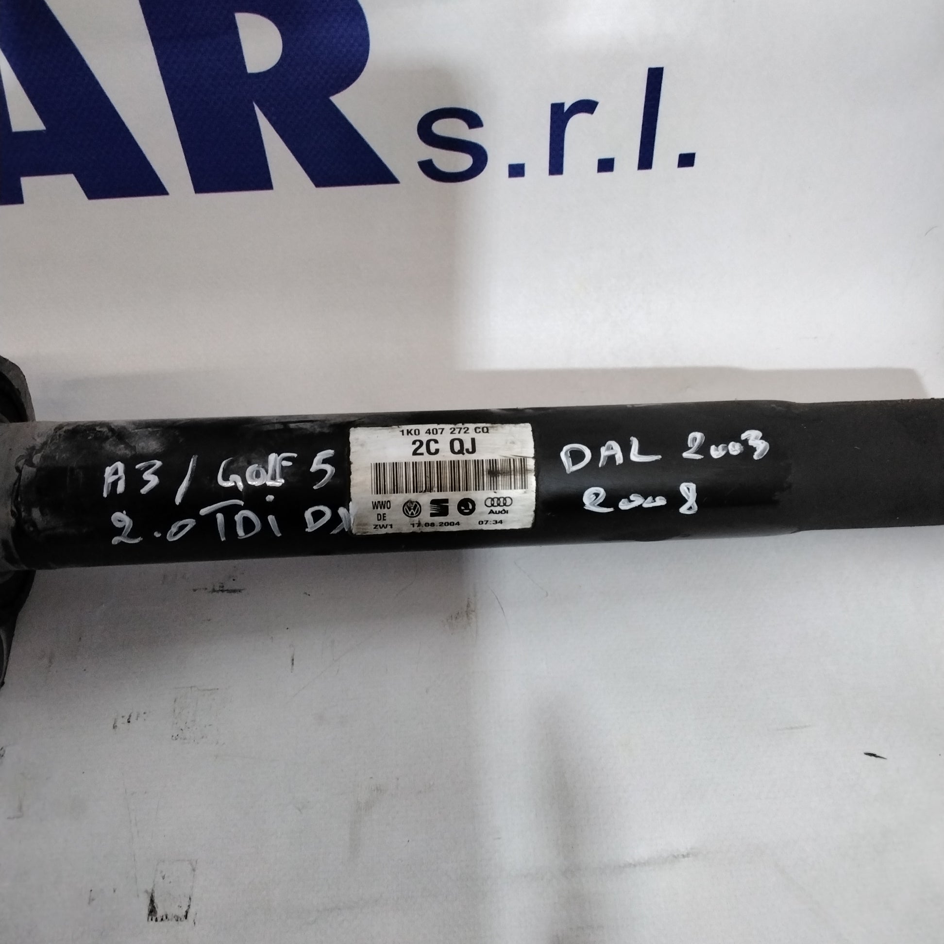 Semiasse destro VOLKSWAGEN golf 5 /audi a3 2.0 tdi anno 2003/2008  codice:1K0407272CQ