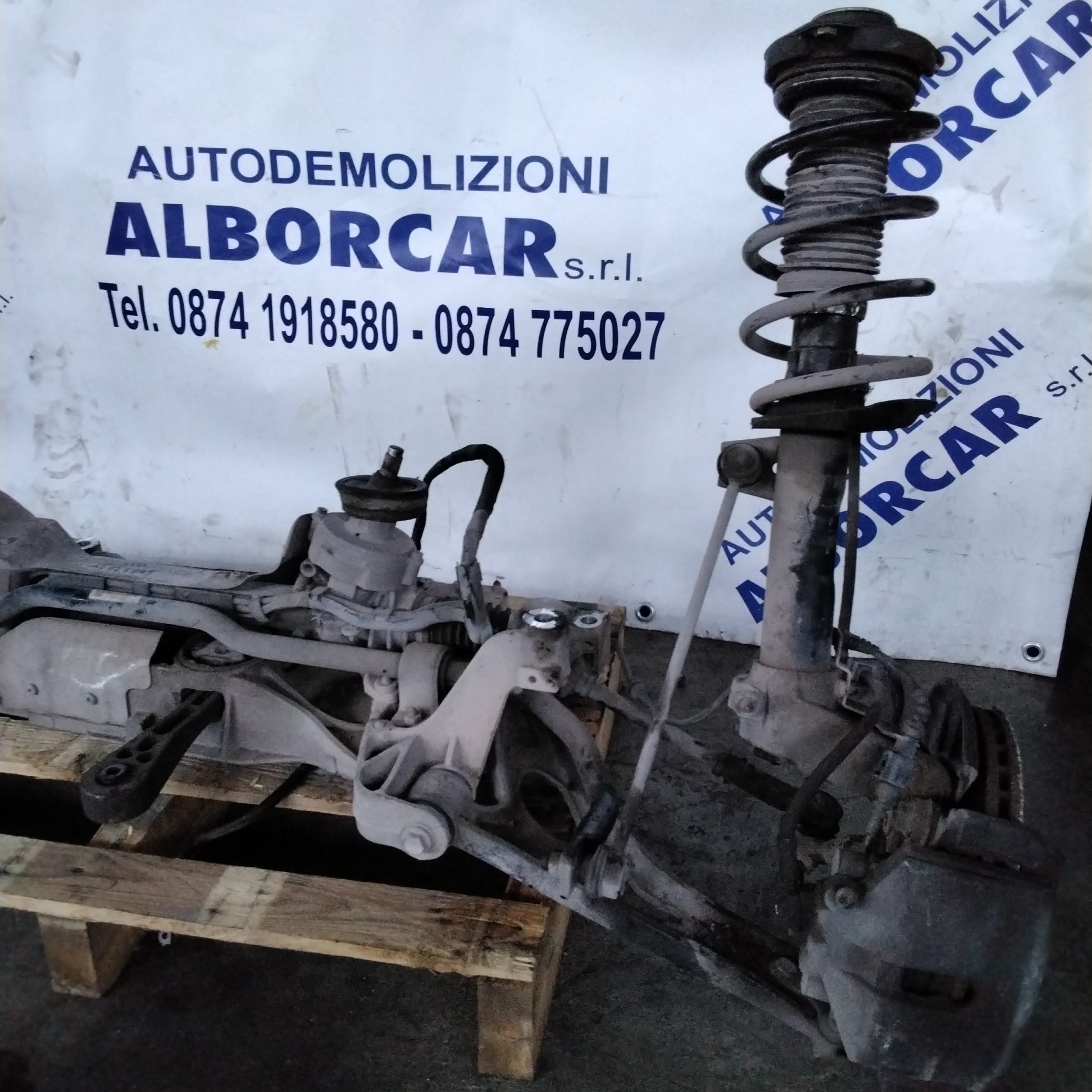 Ponte assale completa di scatola sterzo VOLKSWAGEN golf 5 2.0 TDI anno 2007