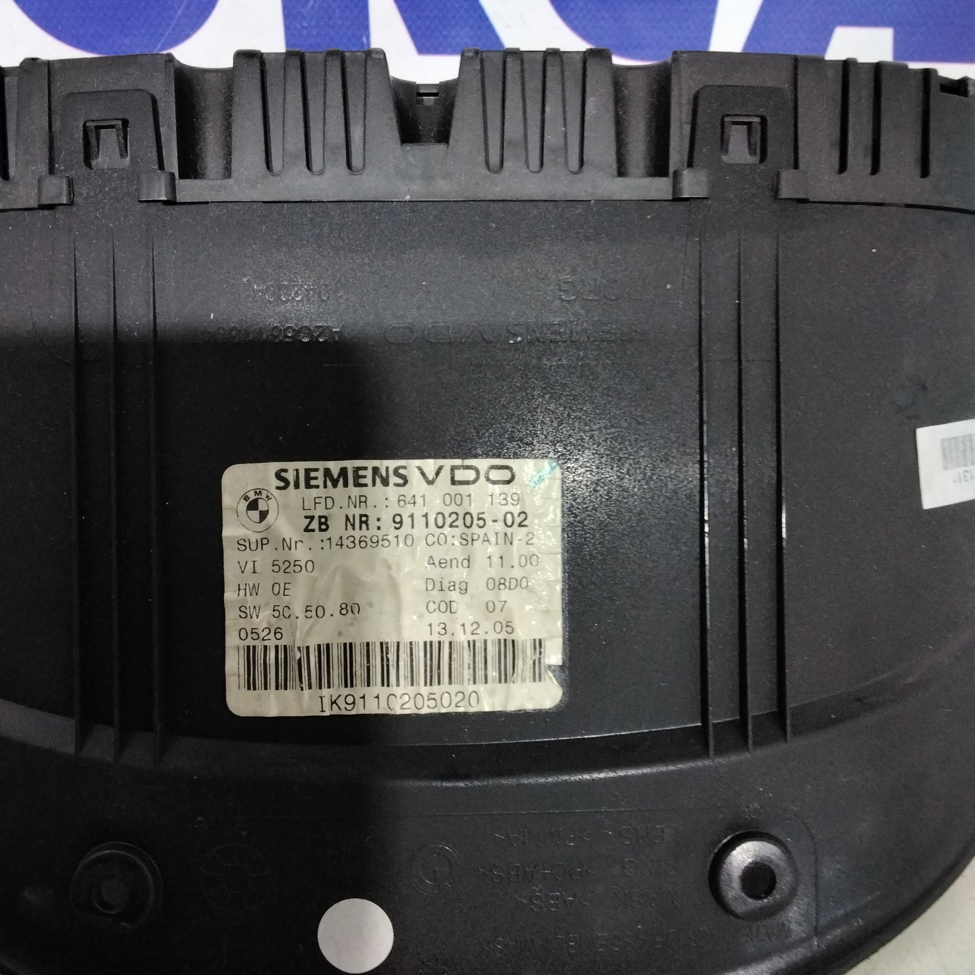Quadro strumento /contachilometri BMW 3 serie 320  (E90)anno 2006 codice:9110205-02