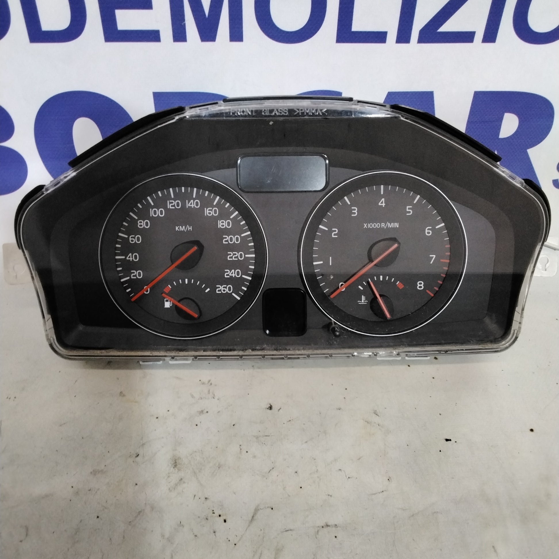 Quadro strumenti/contachilometri volvo s40 2.0 benzina anno 2008 codice:31254775