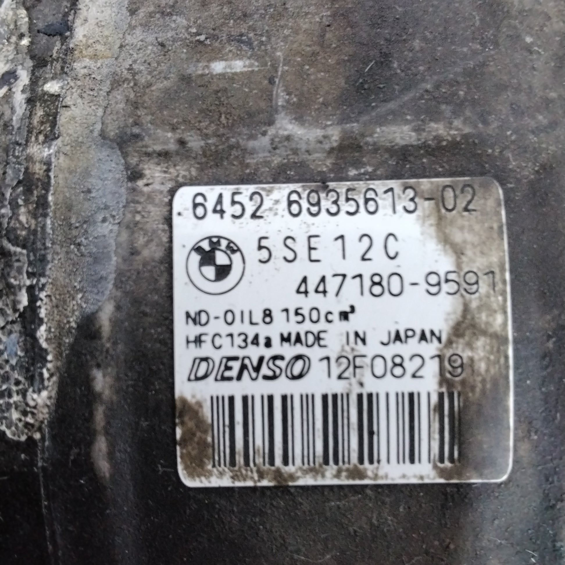Compressore aria condizionata BMW 118. 2.0 td anno 2005 codice:64526935613(sf14p4)