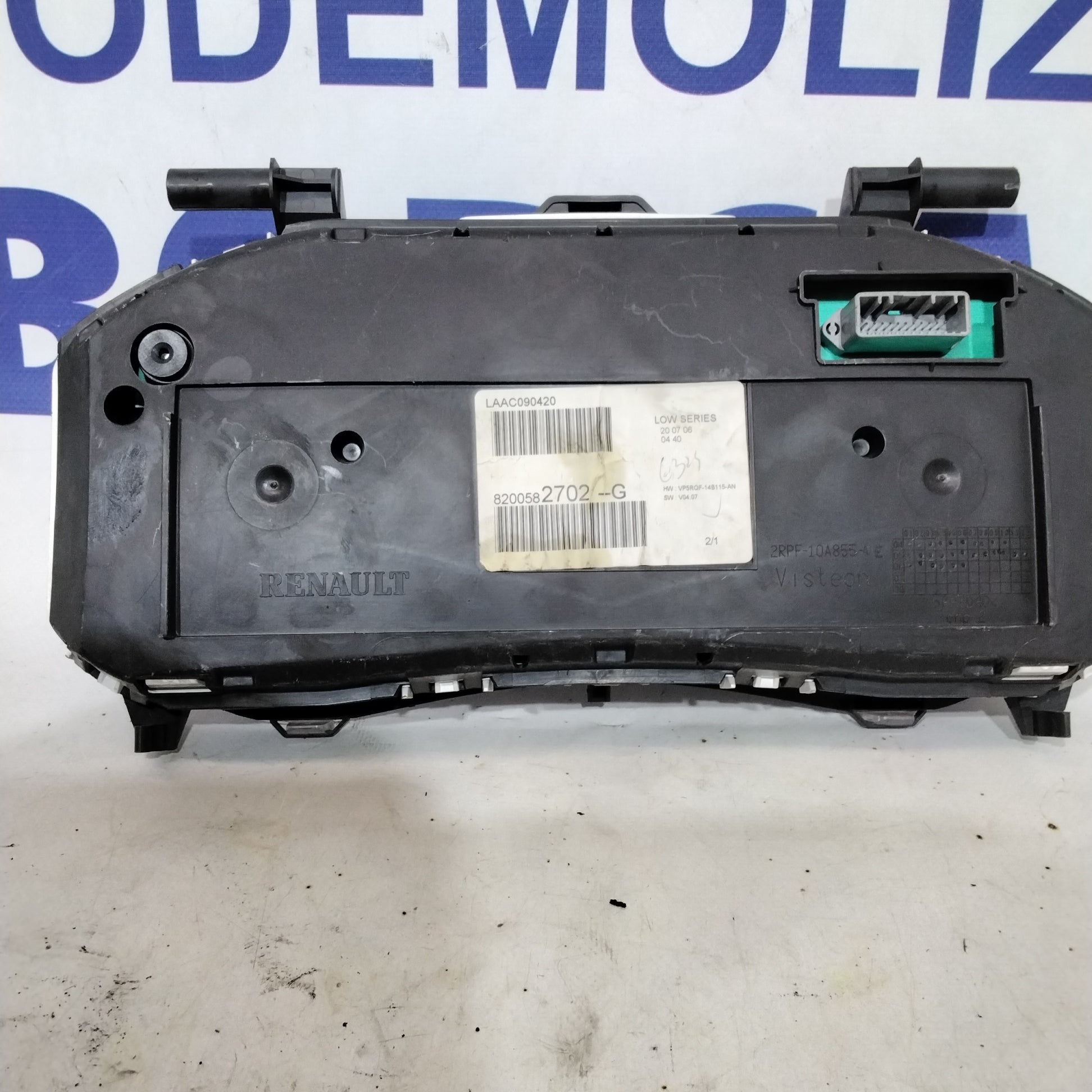 quadro strumenti contachilometri renault clio 1.5 dci anno 2006 codice:8200582702
