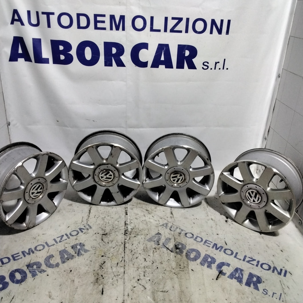 4 cerchi in lega 5 fori volkswagen 16 pollici