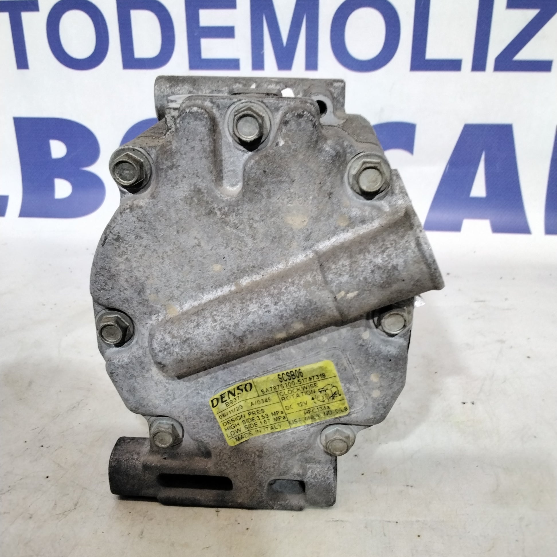 Compresor aire acondicionado Fiat Panda 1.2 gasolina año 2004 código: 51747318