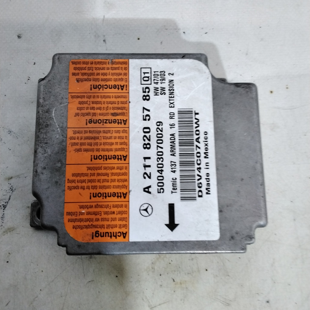 Airbag control unit Mercedes E-Class (W211) year 2002 code: A2118205785