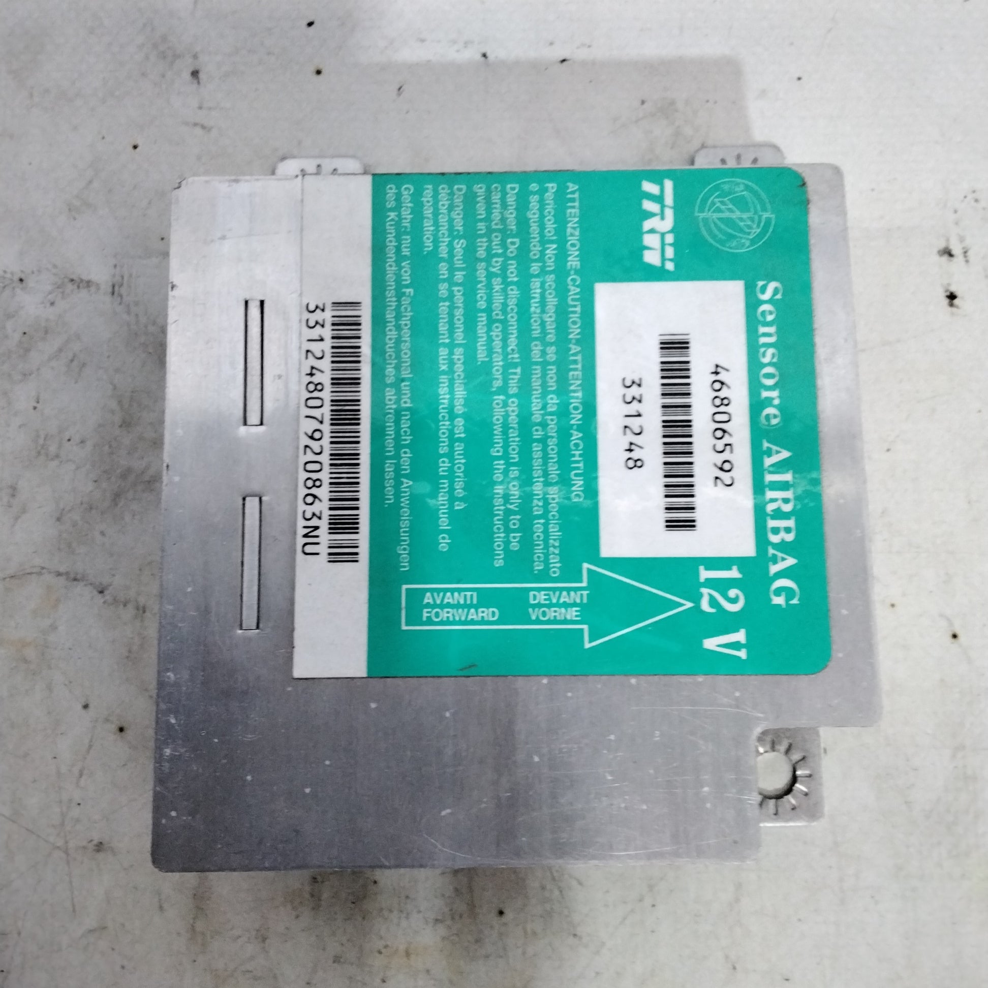 Airbag control unit Fiat Punto third series year 2003 code: 46806592