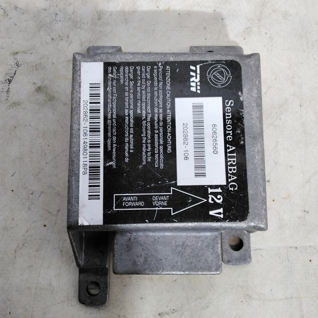 Airbag control unit Alfa Romeo 166 year 2000 code: 60626560