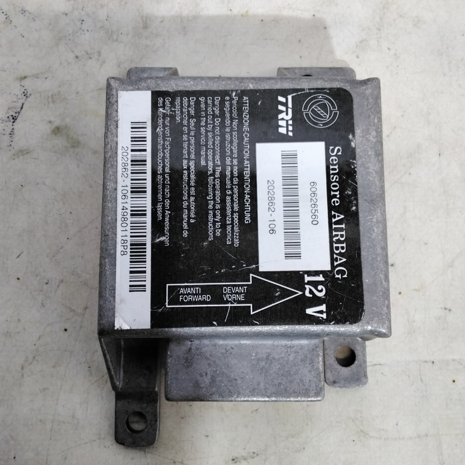 Airbag control unit Alfa Romeo 166 year 2000 code: 60626560