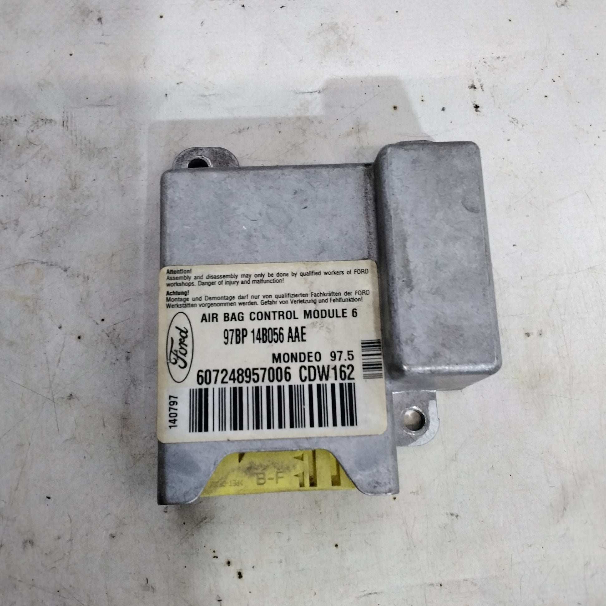 Airbag control unit Ford Mondeo year 1999 code: 97BP14B056AAE