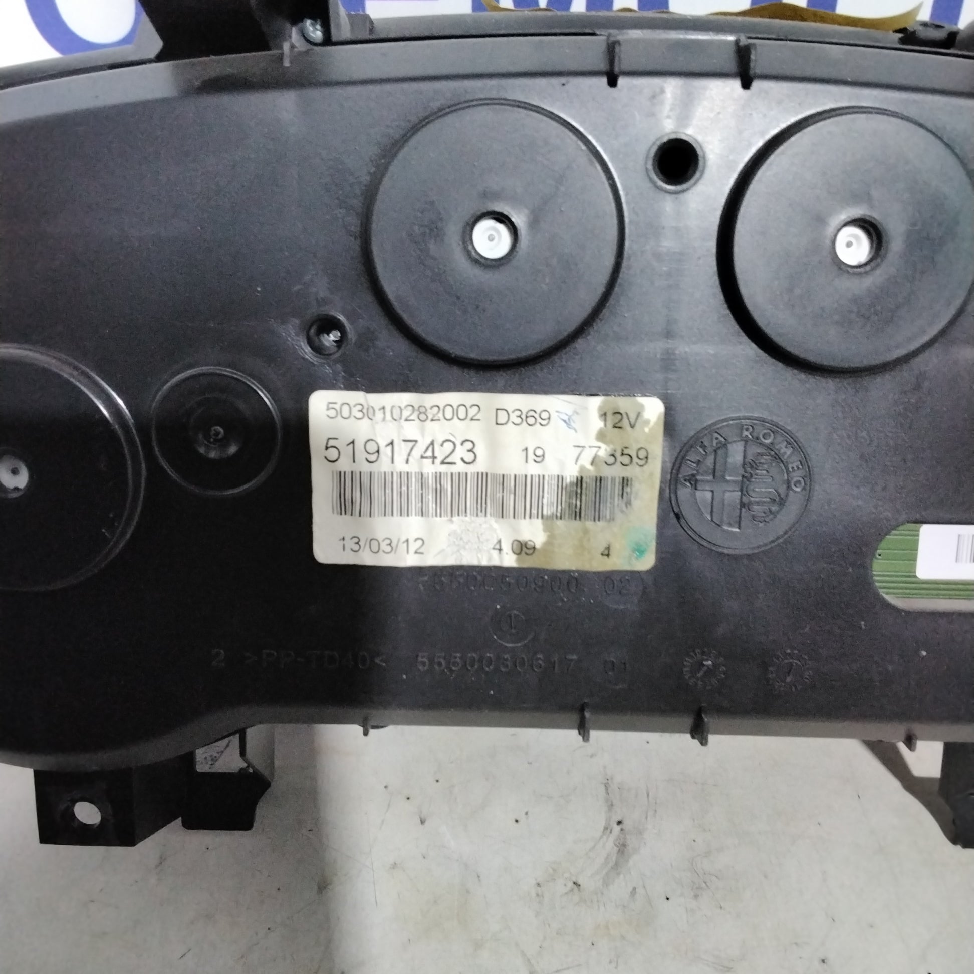 Cuadro de instrumentos / cuentakilómetros Fiat Grande Punto Evo 1.4 gasolina año 2012 código: 51917423
