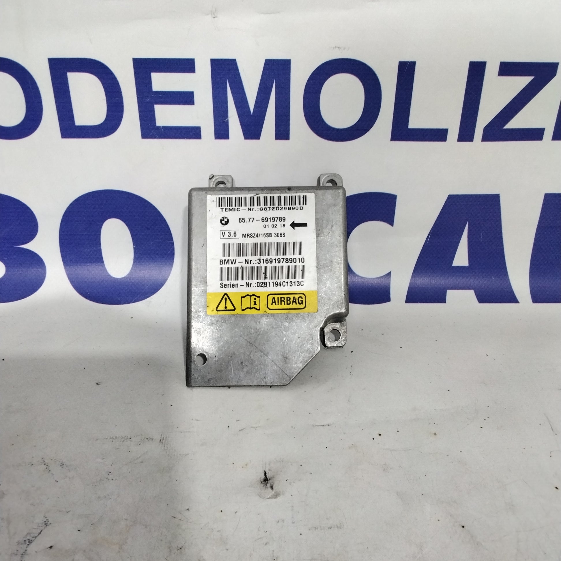 Centralina airbag bmw 5 serie (E39) 530 diesel anno 2001 codice:316919789010