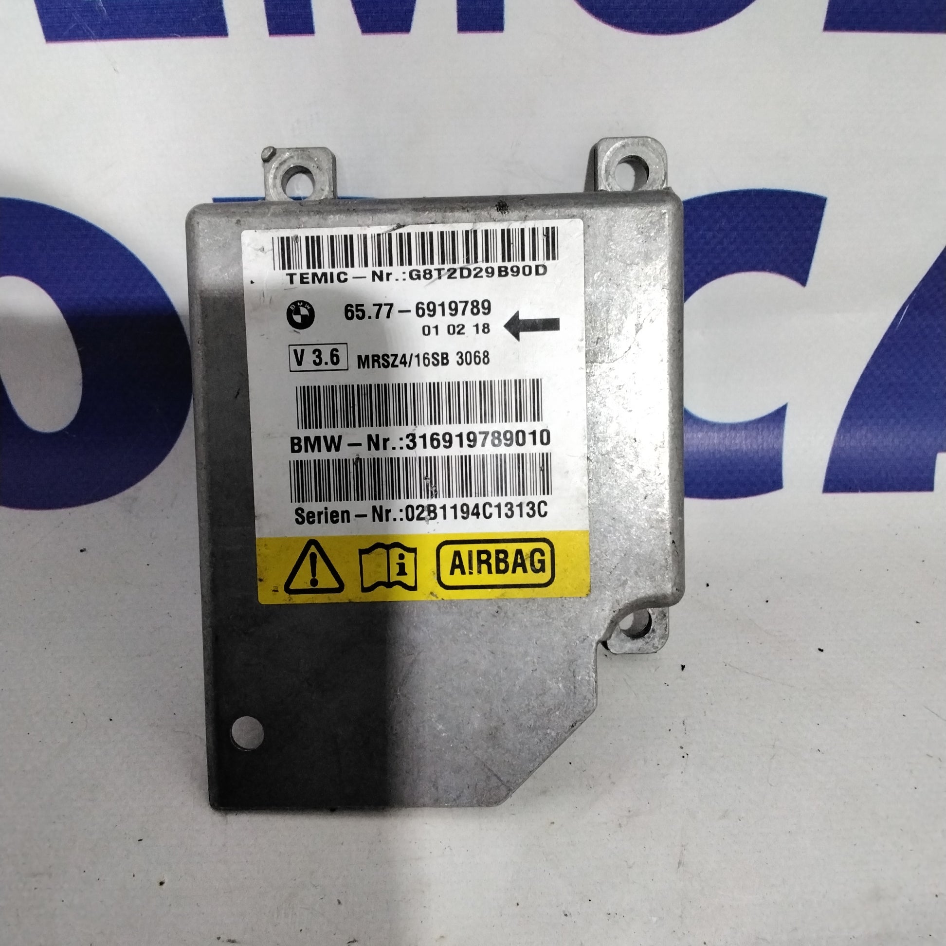 Centralina airbag bmw 5 serie (E39) 530 diesel anno 2001 codice:316919789010