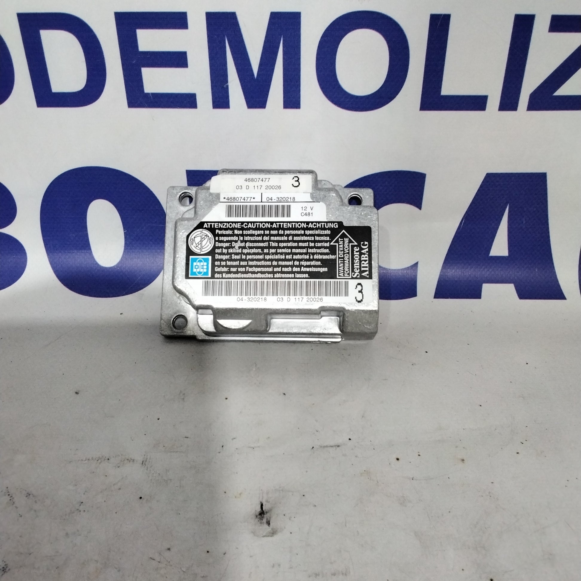 Centralina airbag lancia ypsilon anno 2000/2003 codice:46807477