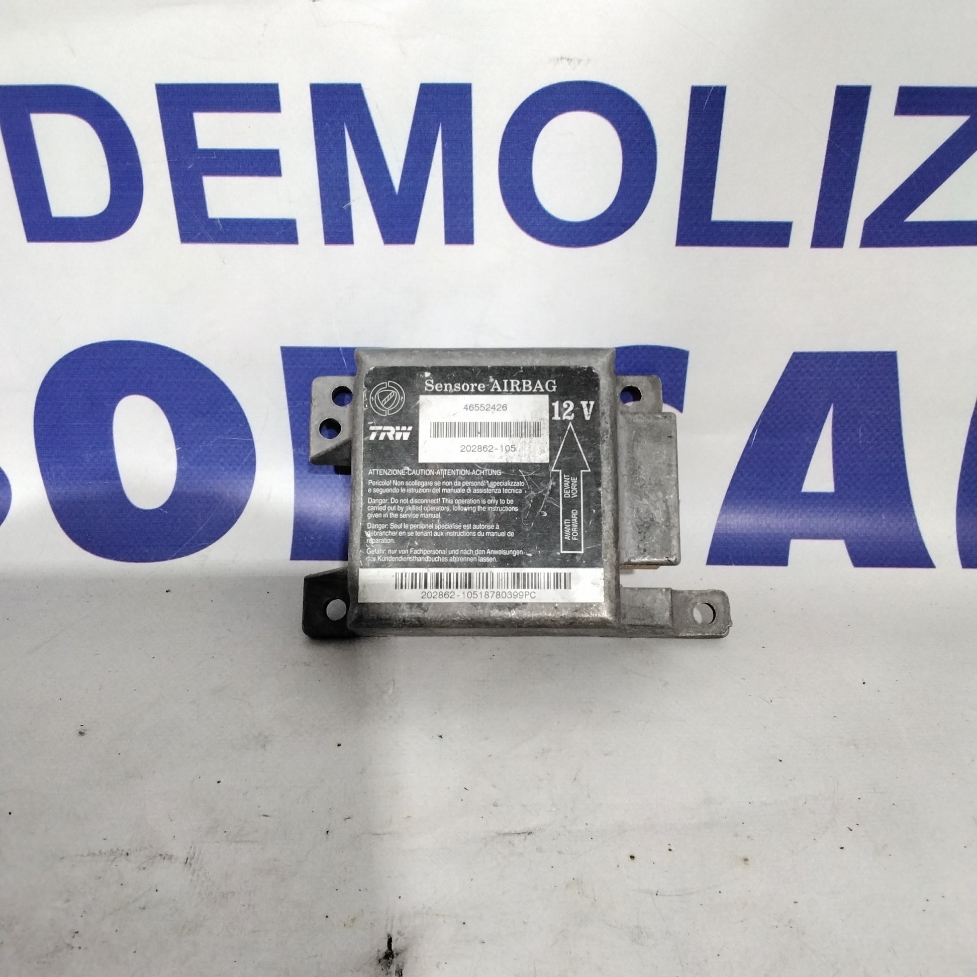 Centralina airbag fiat seicento anno 2000/2005 codice:46552426