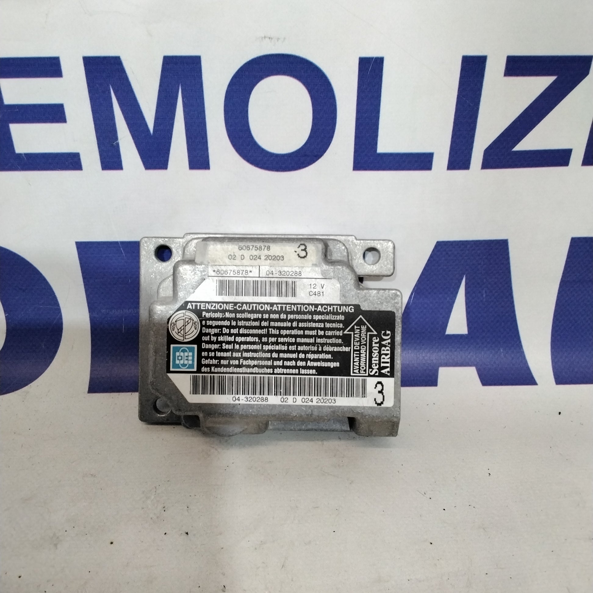 Centralina airbag alfa romeo 147 anno 2004 codice:60675878