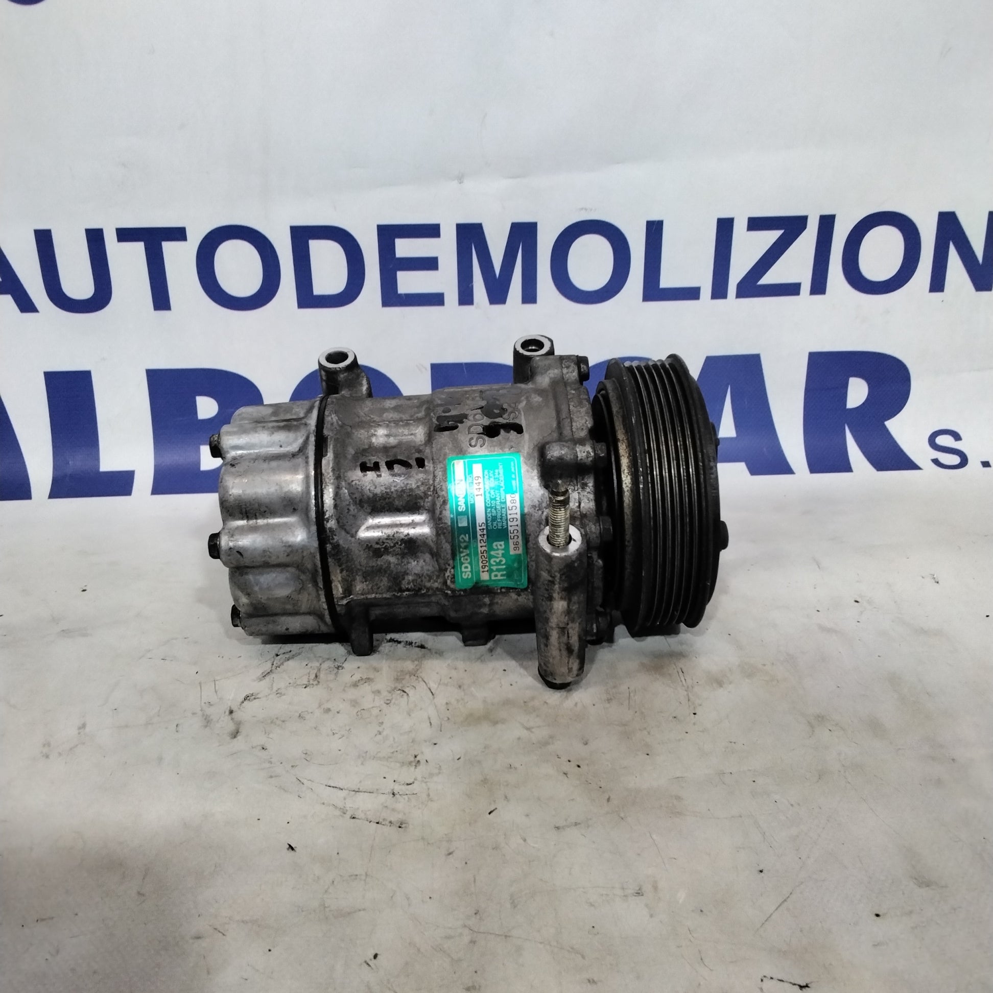 Compressore aria condizionata peugeot 206 1.4 hdi anno 2004 codice:9655191580