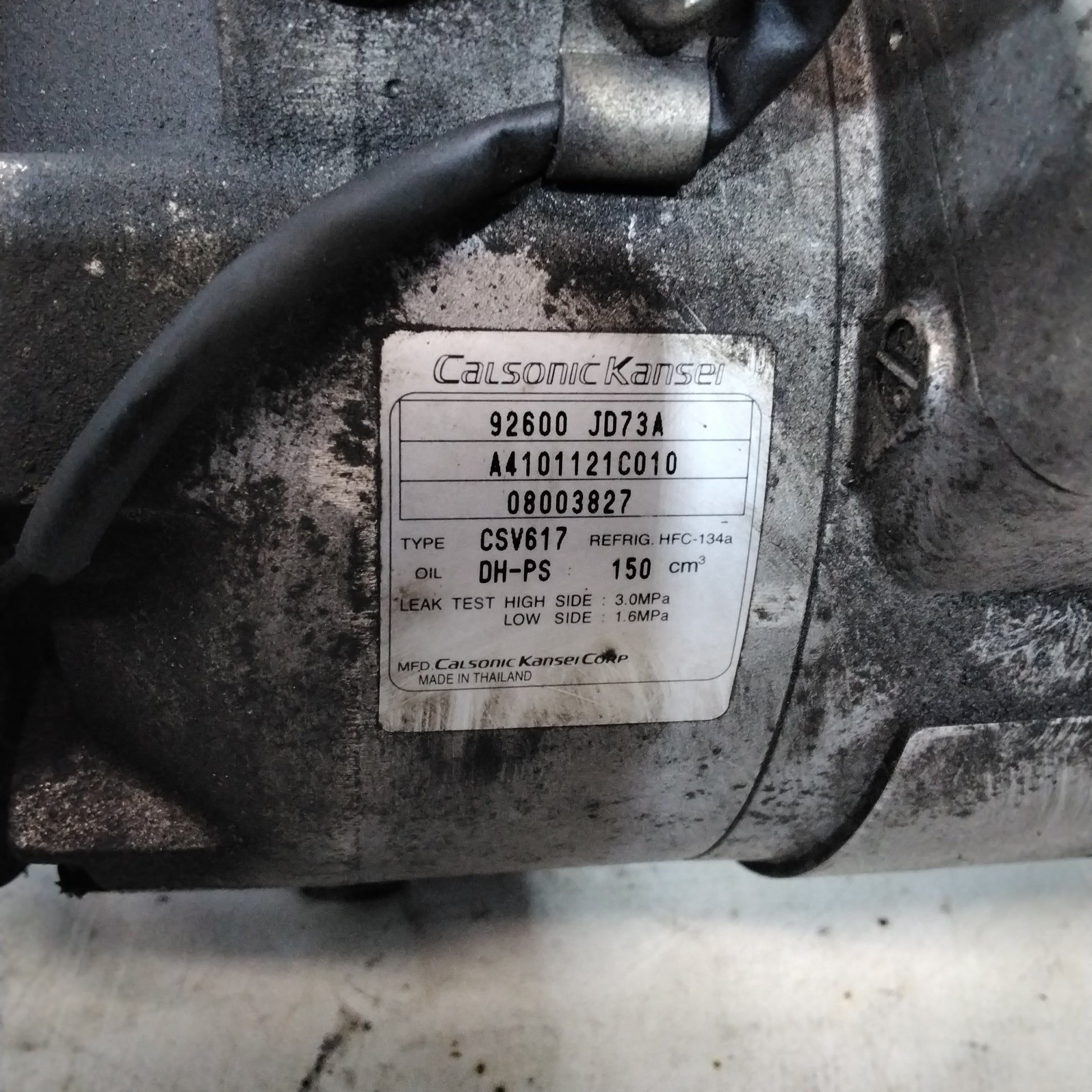 Compressore aria condizionata nissan qashqai 2.0 diesel anno 2008 codice:92600JD73A (sf14p