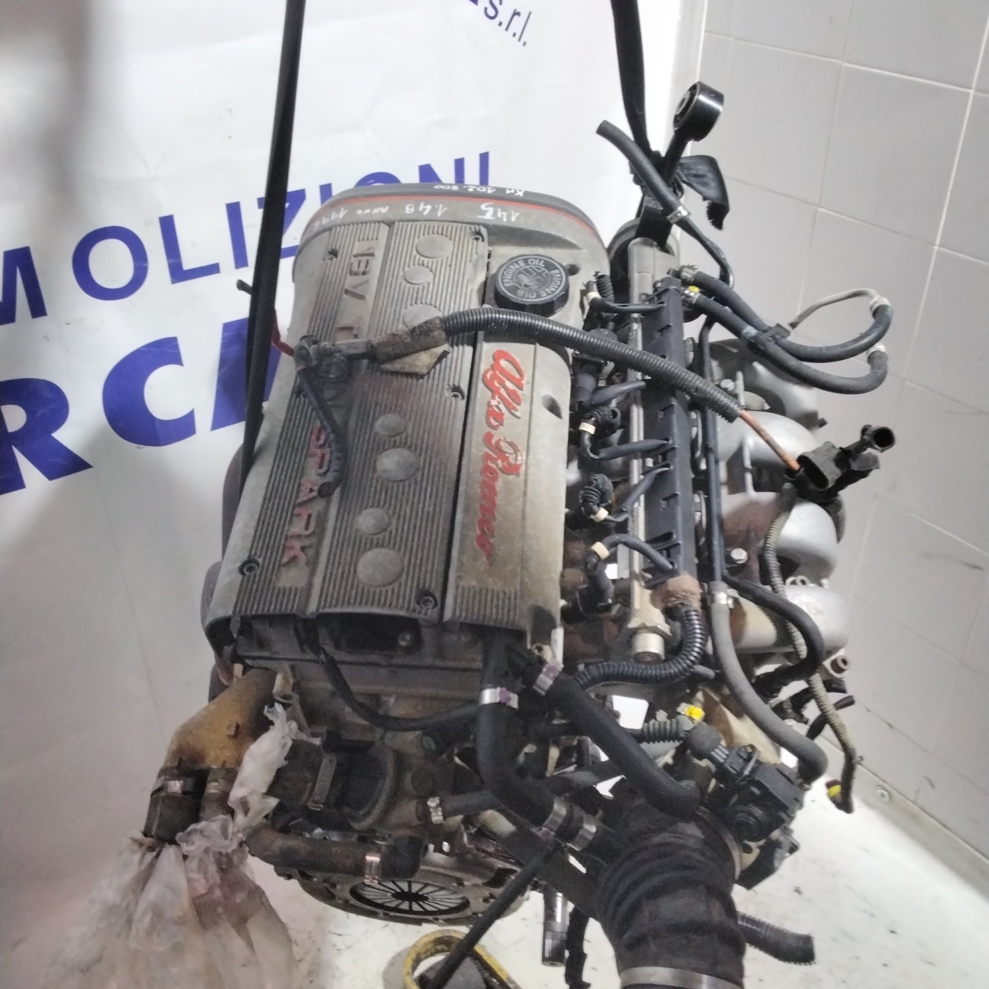 Motor Alfa Romeo 145 SPARK 1.4 gasolina 16V año 1996 código de modelo 930A3A / motor AR33503 / 60617180