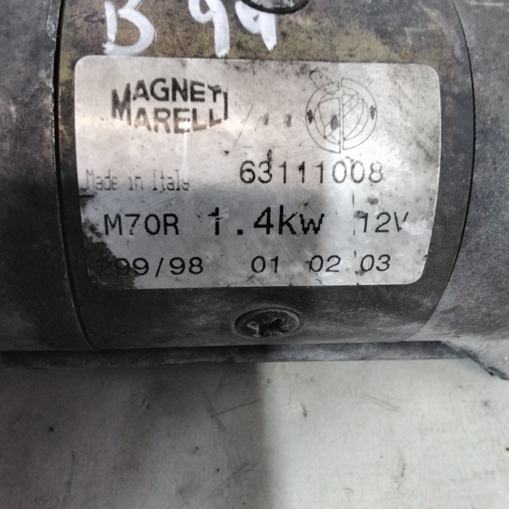 Starter motor Fiat Multipla 1.6 petrol year 2000 code:63111008