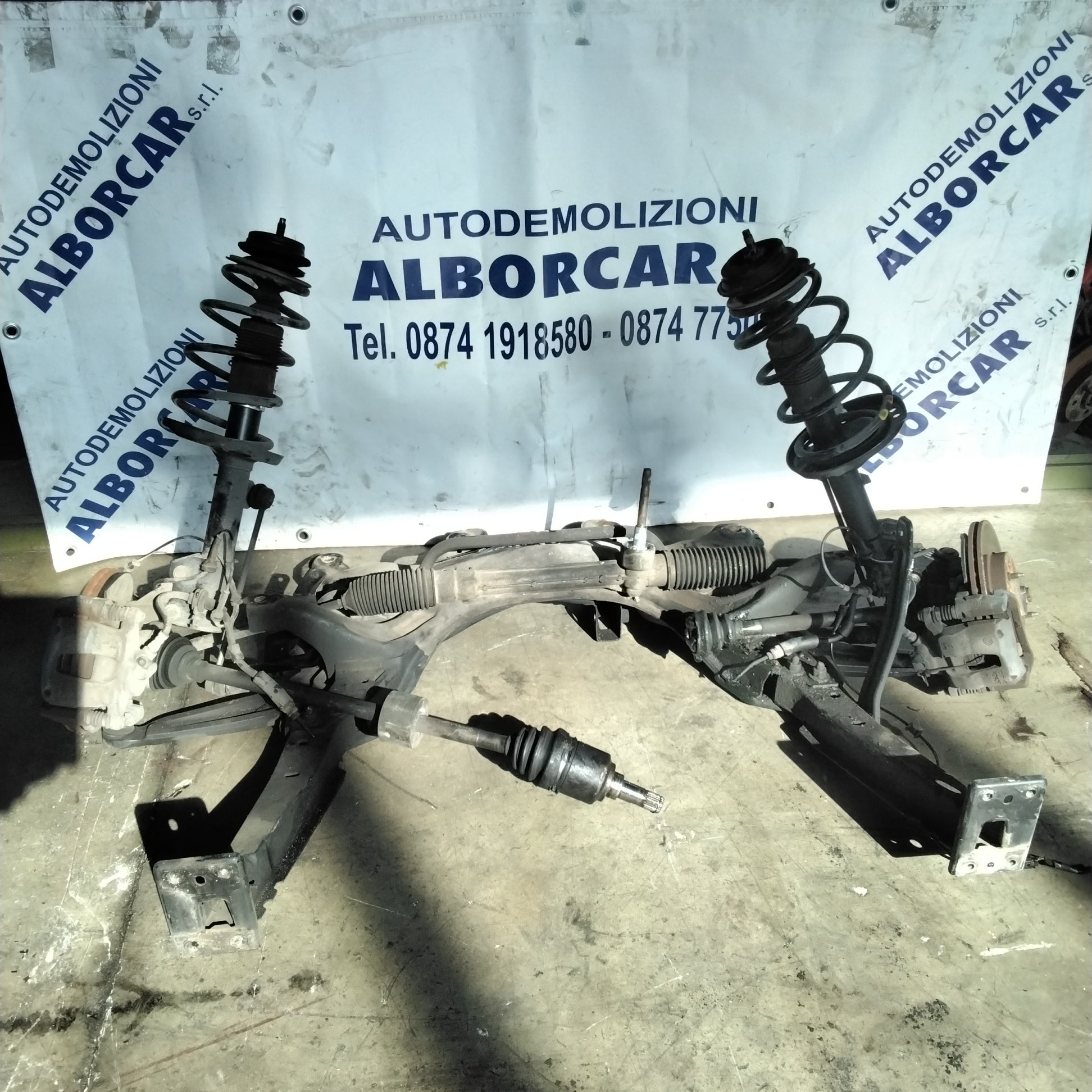 Puente eje delantero (COMPLETO) fiat 500 1.3 multijet año 2007
