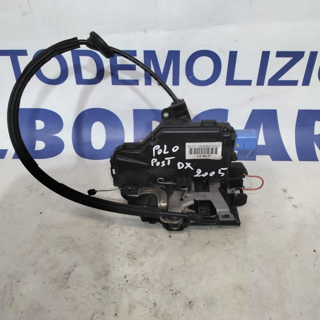 Serratura porta posteriore destra volkswagen polo anno 2005 codice:3B4839016AG