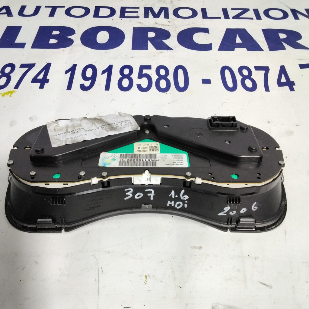 Quadro strumento /contachilometri peugeot 307 1.6 hdi anno 2006 codice:28112234