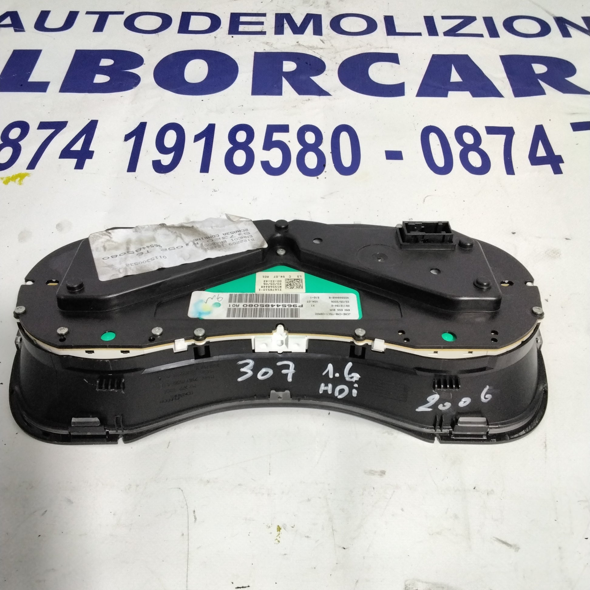 Quadro strumento /contachilometri peugeot 307 1.6 hdi anno 2006 codice:28112234