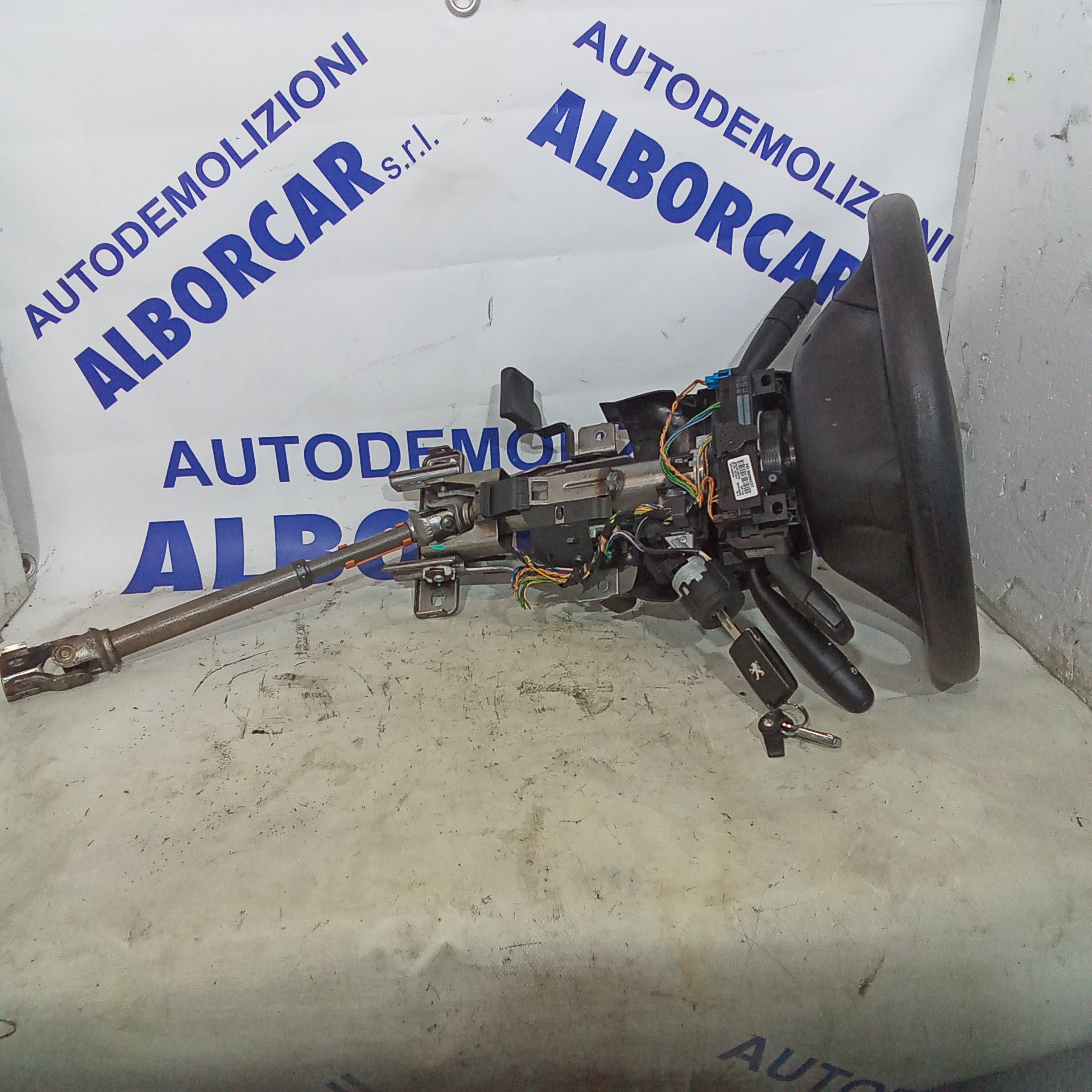 Columna de dirección con asistencia eléctrica + mandos de luces + volante Peugeot 307 1.6HDI año 2007
