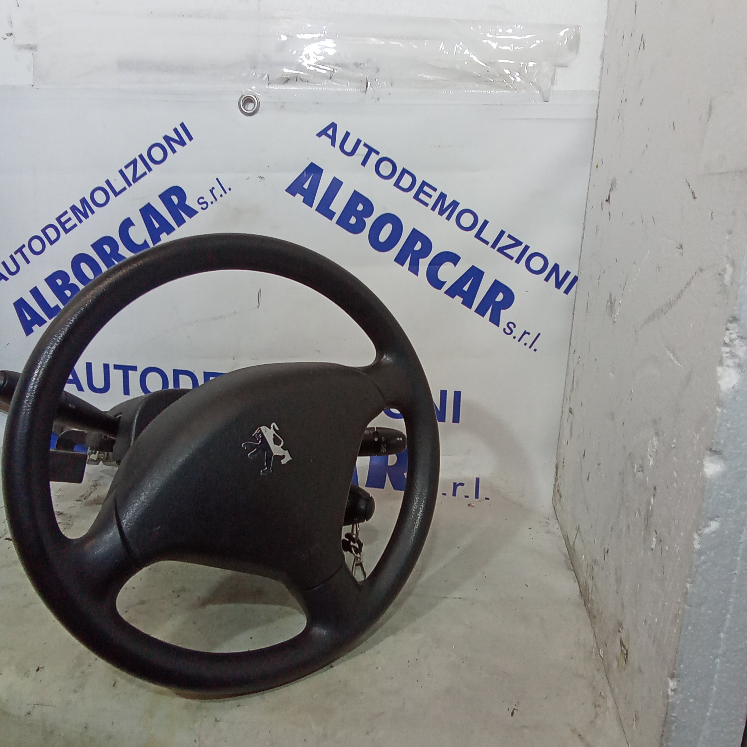 Columna de dirección con asistencia eléctrica + mandos de luces + volante Peugeot 307 1.6HDI año 2007