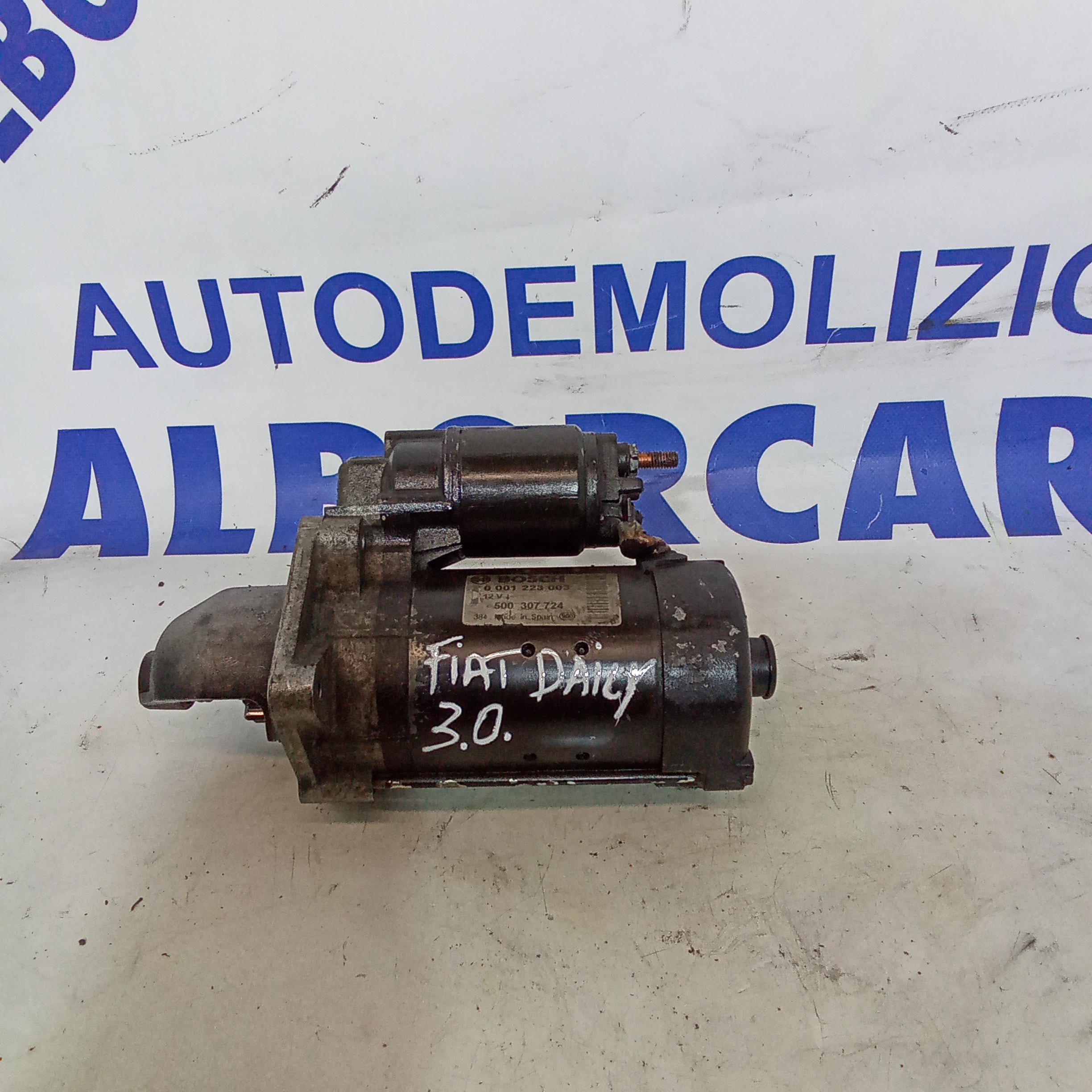 Motorino di avviamento fiat daily 3.0 anno 2011 codice 0001223003