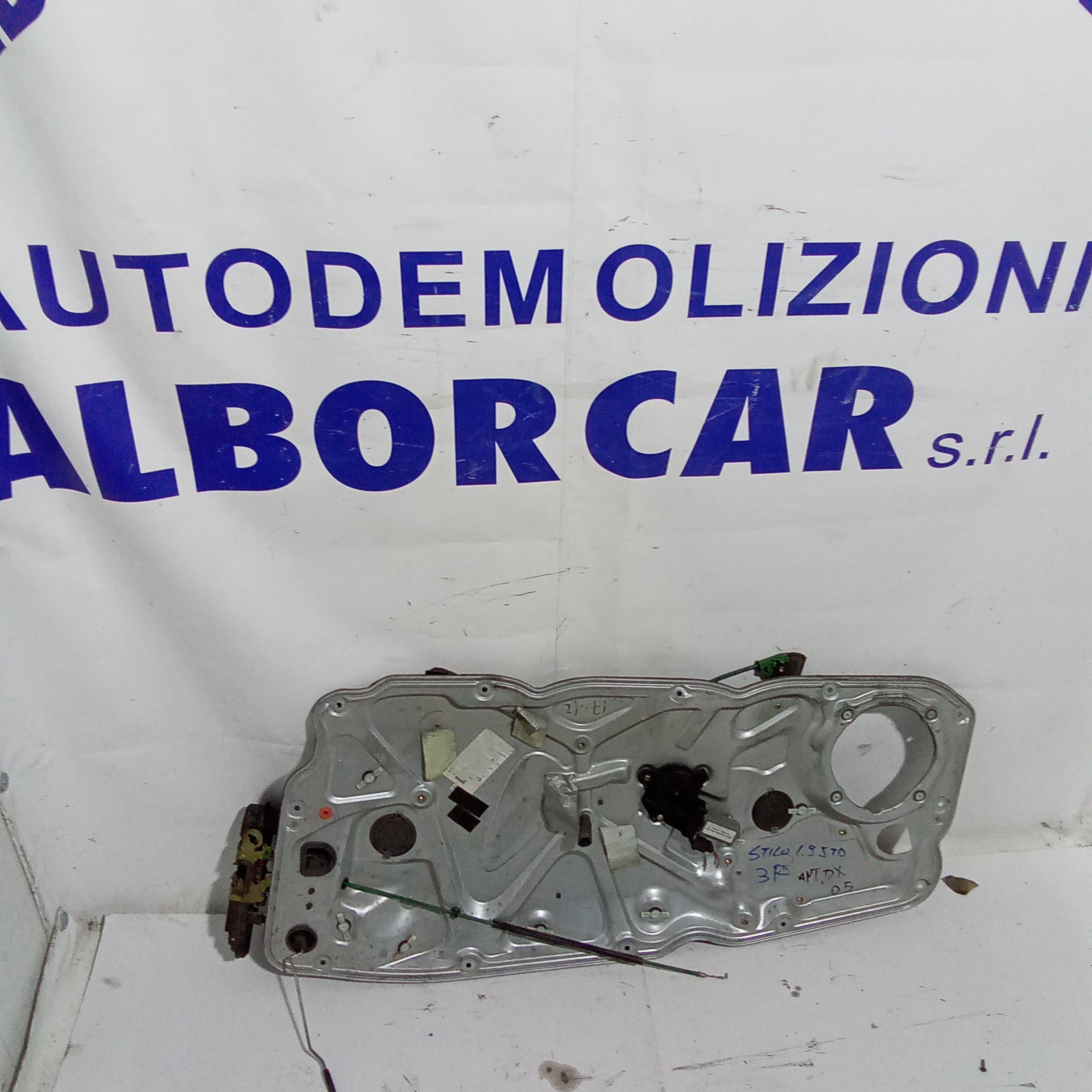 alzavetro (completo) sportello anteriore destro completo fiat stilo 3 porte anno 2005