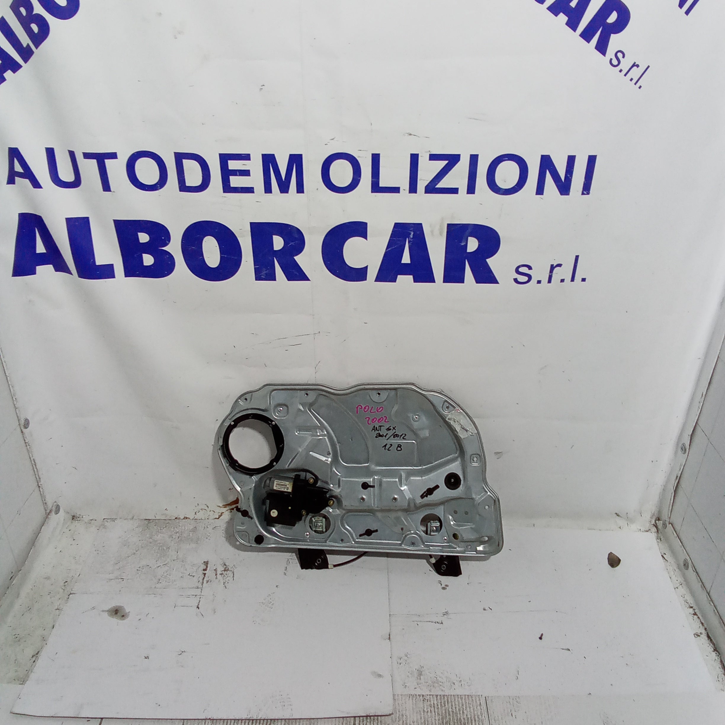 alzavetro (completo) sportello  anteriore sinistro volkswagen polo 1.2 anno 2001/2012