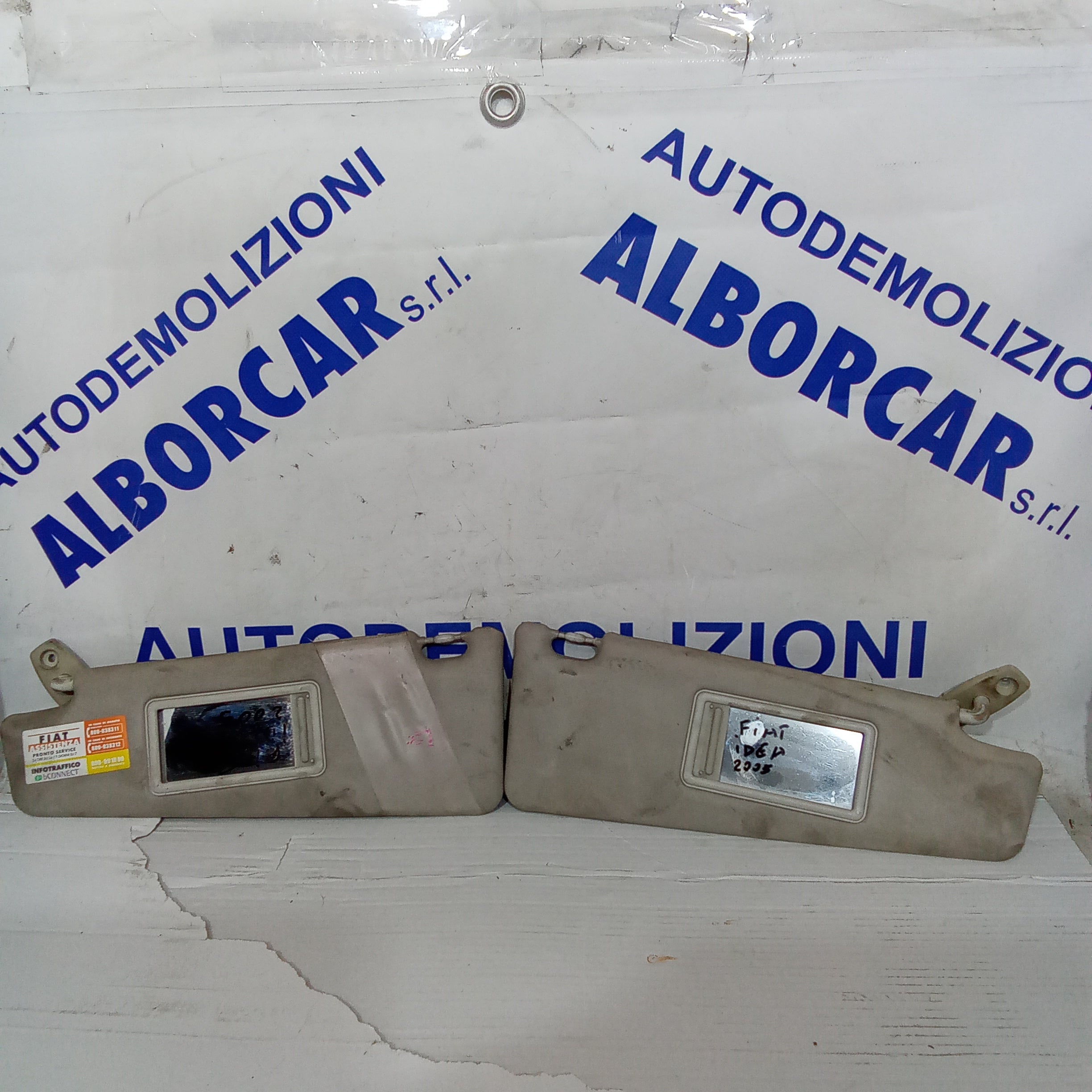 Fiat Idea sun blinds, year 2005