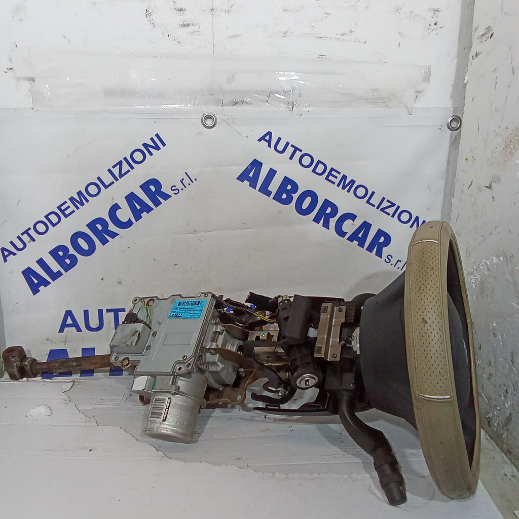 complete steering column + steering wheel + indicator stalk Fiat Idea 1.3mjt year 2005 code 00517364610