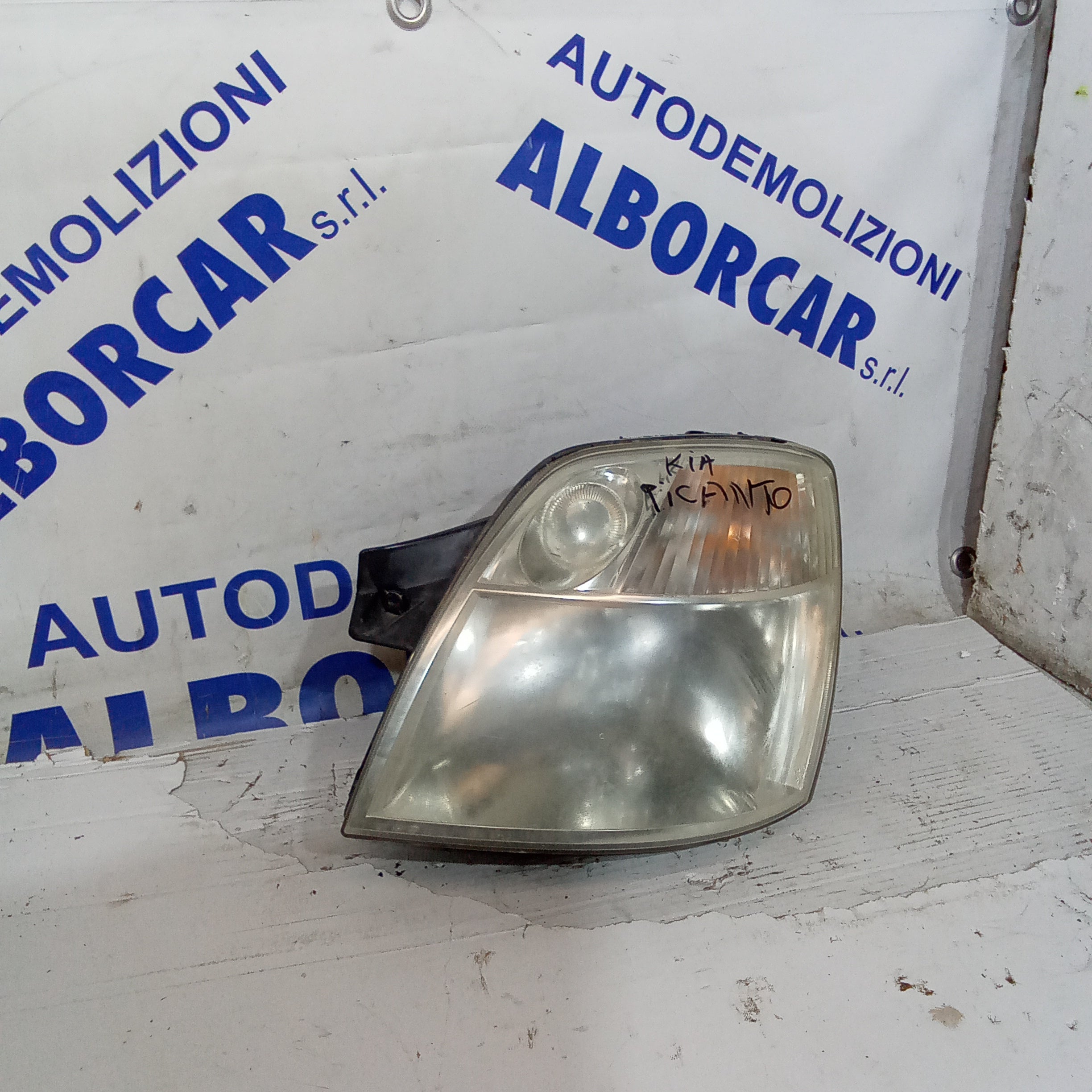 fanale faro anteriore sinistro kia picanto anno 2004 (da lucidare)
