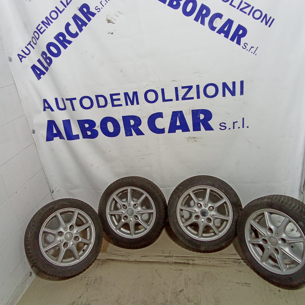 4 cerchi con gomma 4 fori smart for two 13 pollici