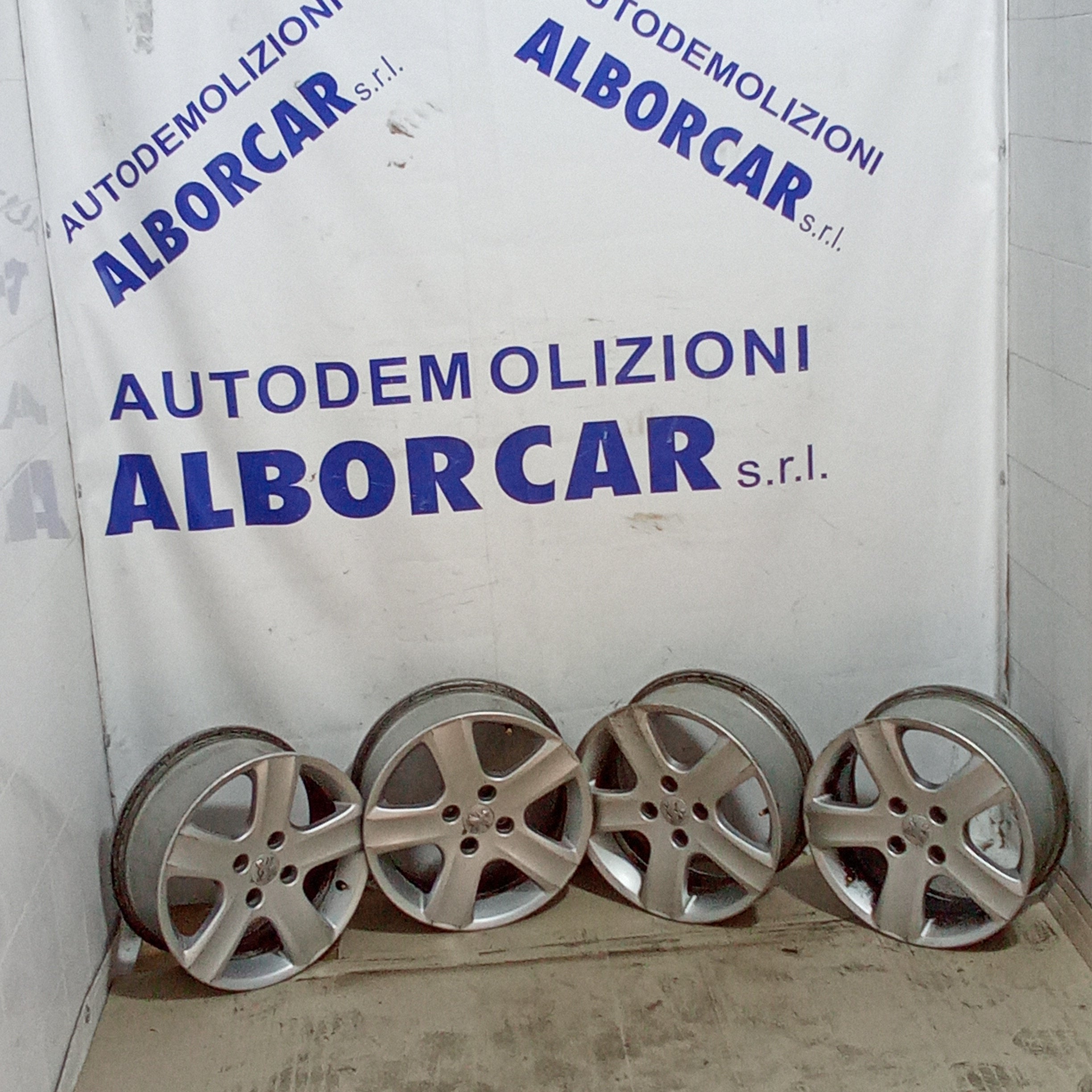 4 cerchi in lega 4 fori peugeot 307 16 pollici
