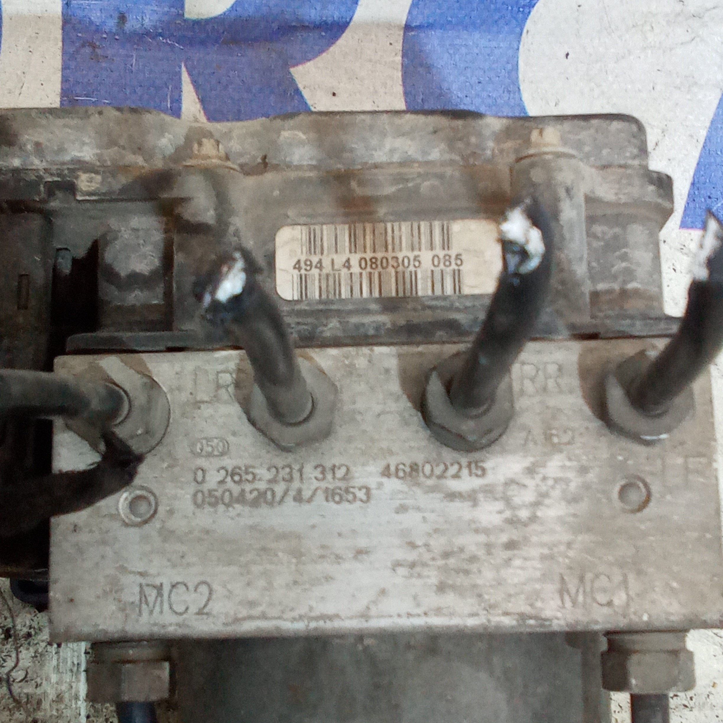 centralina pompa abs fiat panda 1.2 benzina anno 2007 codice 026523131246802215