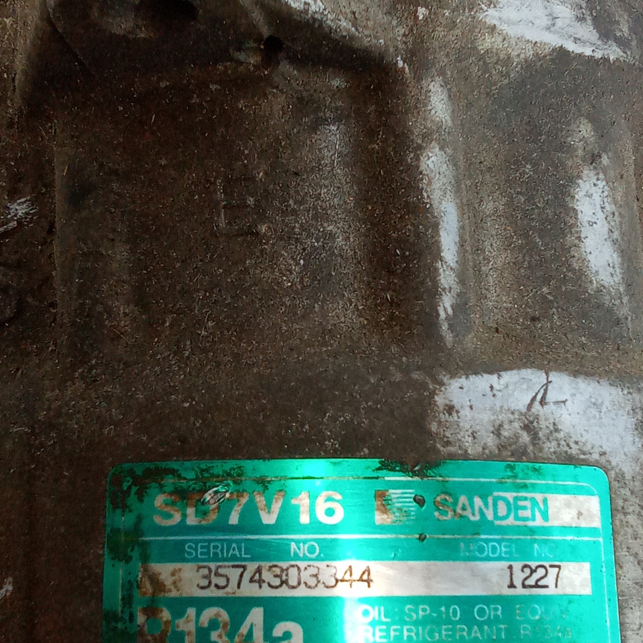 Fiat Scudo 2.0 JTD 1998 air conditioning compressor code 1227