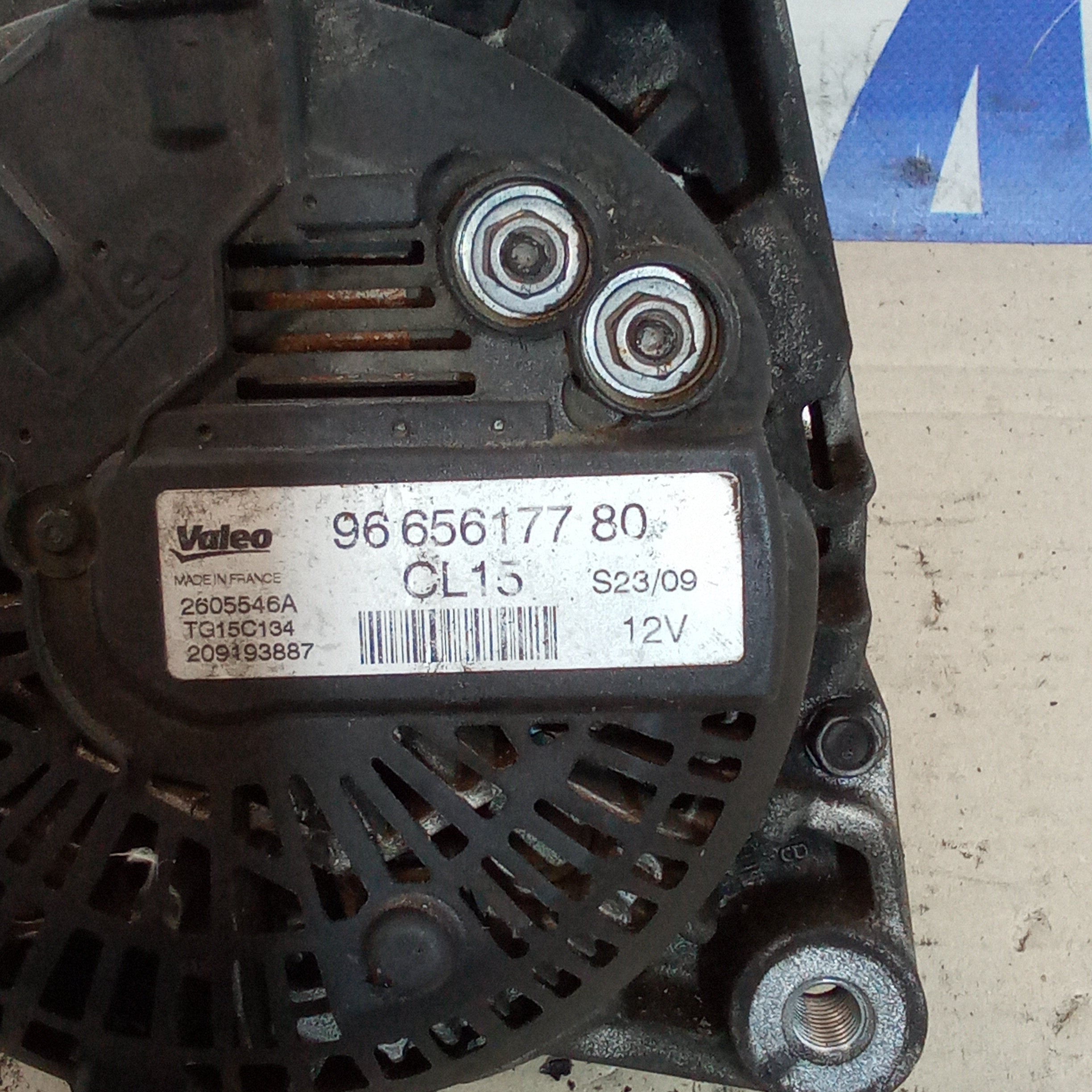 alternator peugeot 3008 1.6 diesel year 2009 code 9665617780