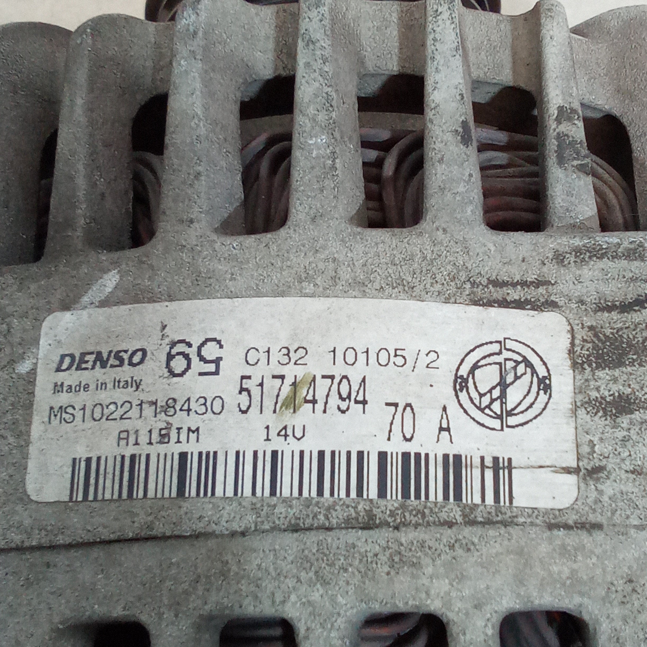 alternator Lancia Musa 1.4 petrol year 2008