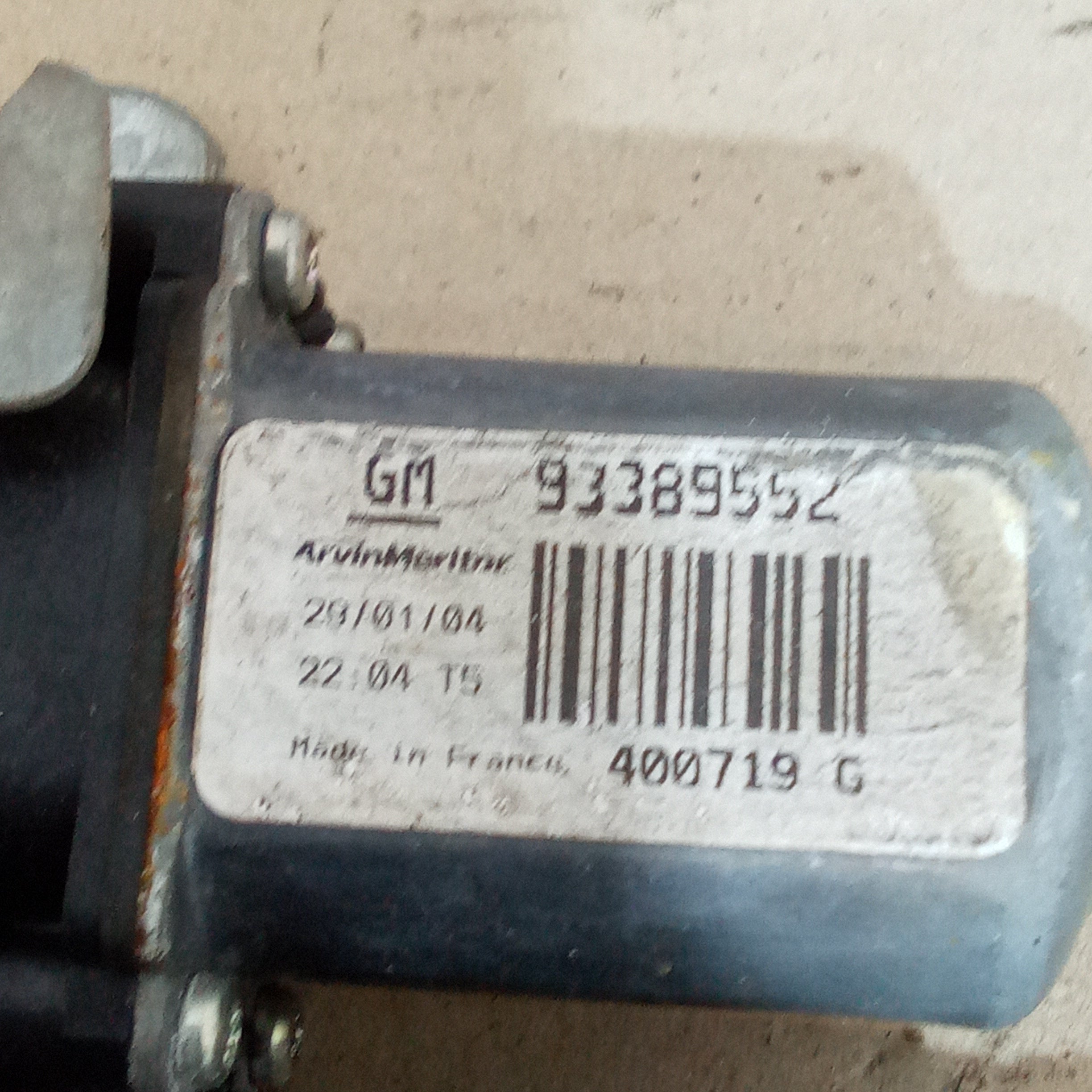 Front right power window motor Opel Meriva year 2005