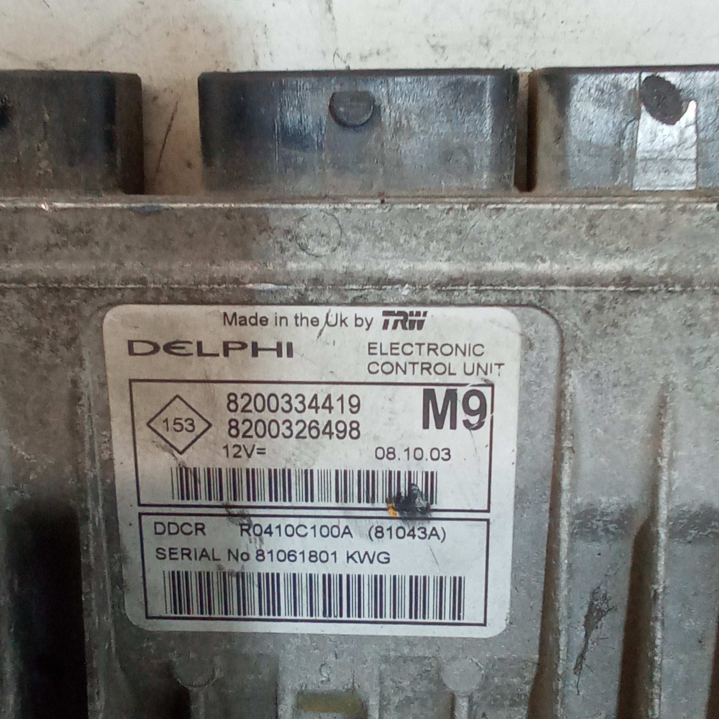 Engine control unit for Renault Megane 1.5CDTI, year 2002/2006