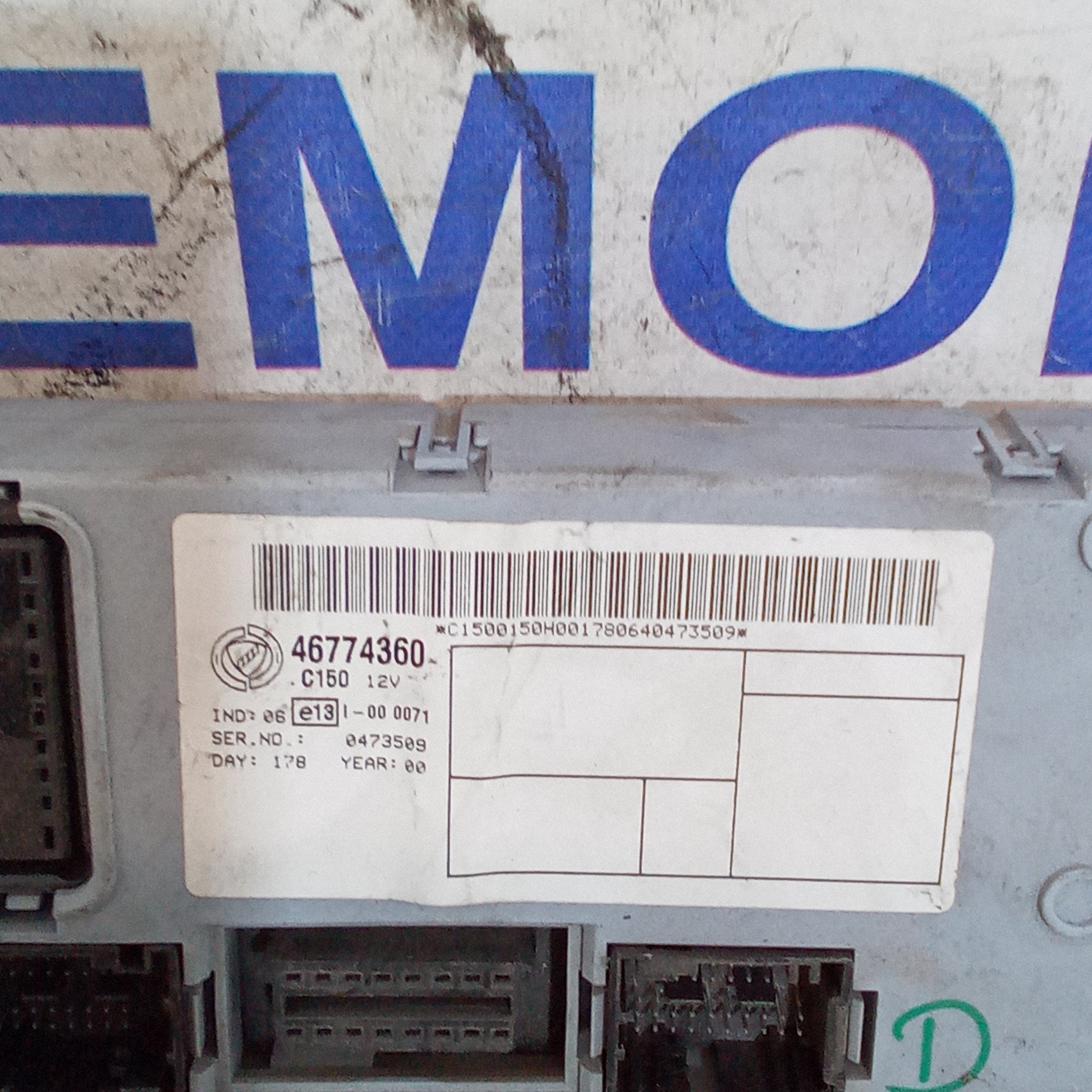 body computer fuse box Fiat Punto 1.2 petrol 2nd series year 2001 code 46774360